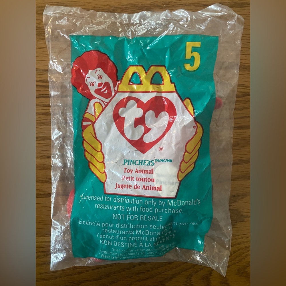 1998 McDonald’s TY Beanie Baby “Pinchers”